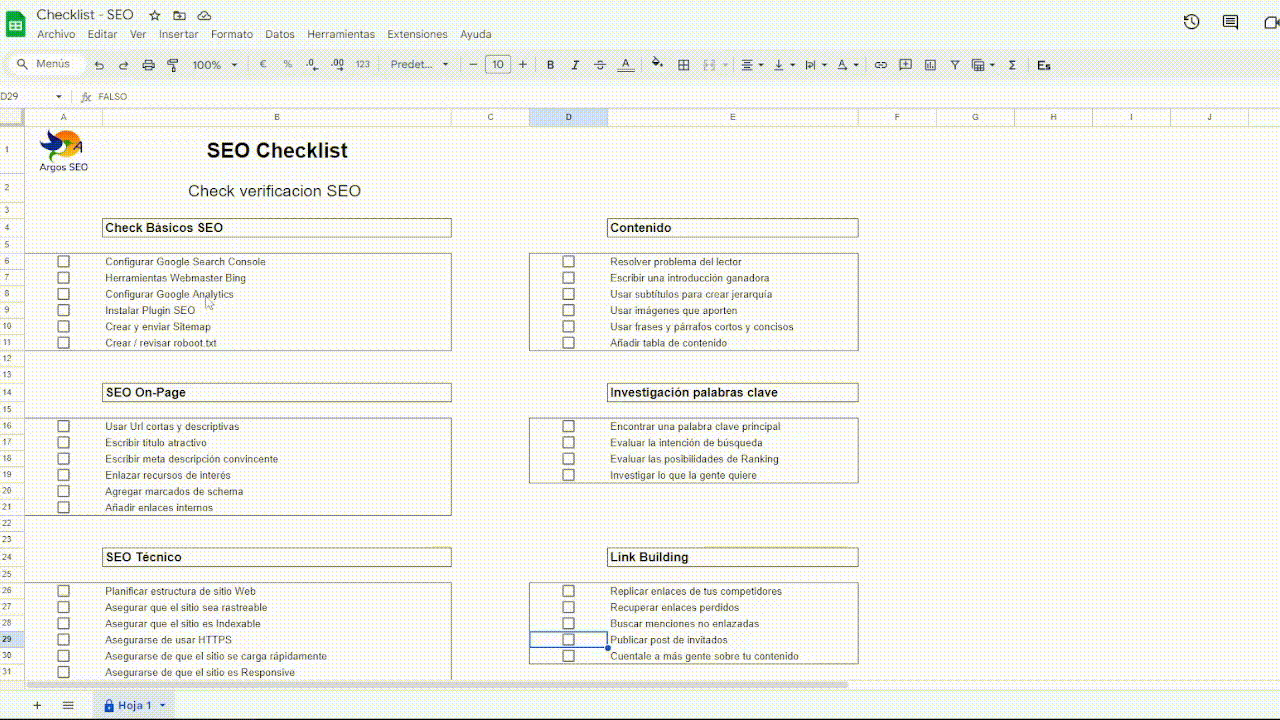 Checklist SEO