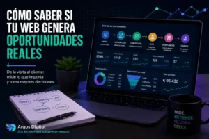 Proceso para saber si una web genera oportunidades reales desde el tráfico y las conversiones hasta los leads y clientes