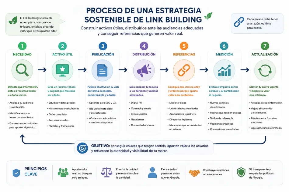 Proceso de una estrategia de link building basada en contenido y backlinks de calidad
